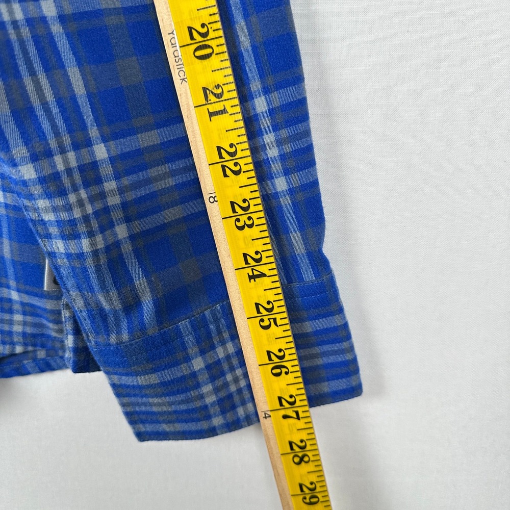 Outdoor Research Plaid Button Up Shirt Blue Hiking Men's XXL - Picture 7 of 13
